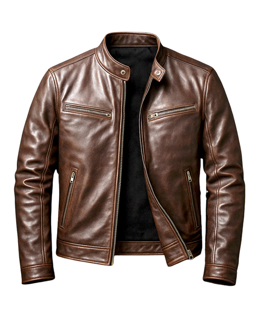 Romain™ | veste en cuir vintage