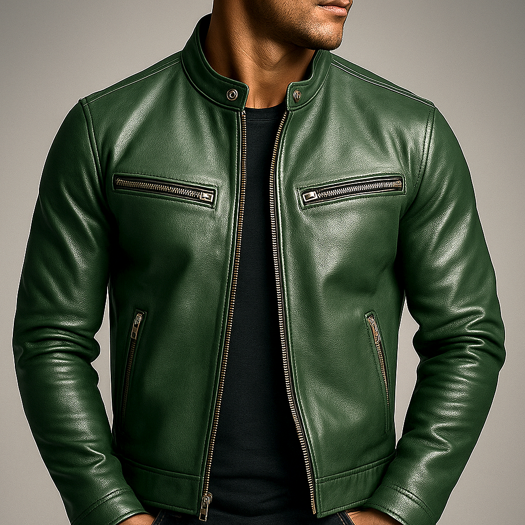 Romain™ | veste en cuir vintage
