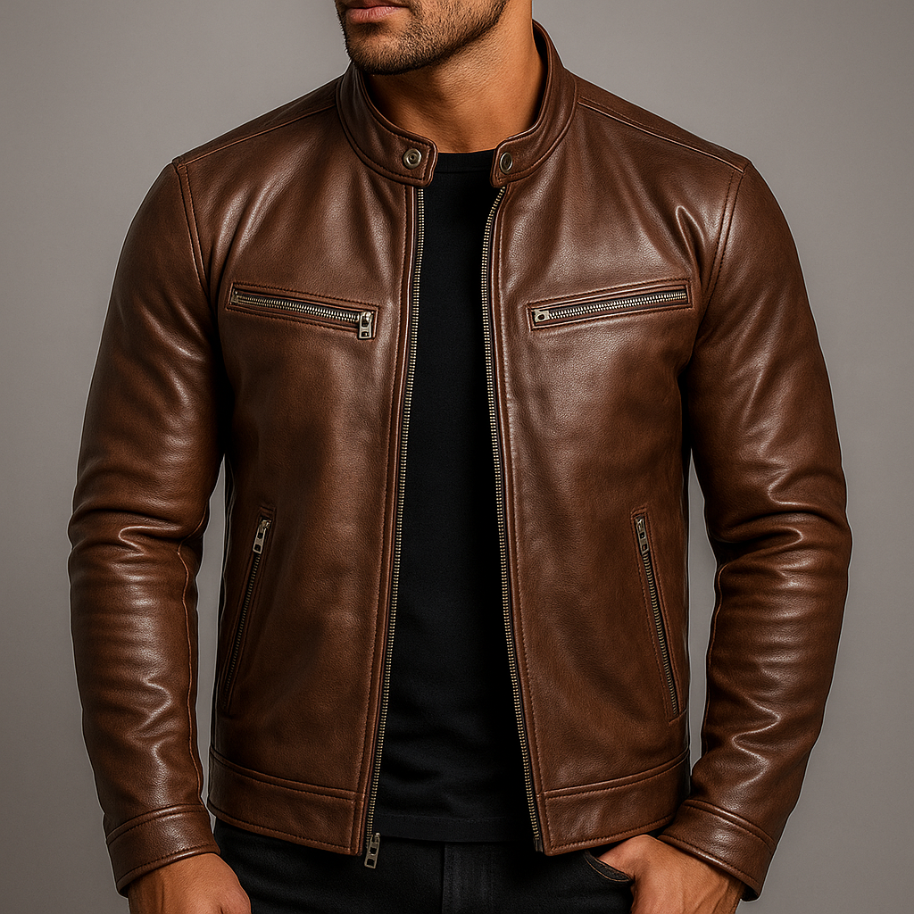 Romain™ | veste en cuir vintage