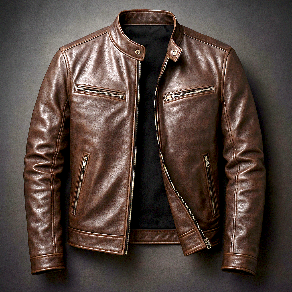 Romain™ | veste en cuir vintage