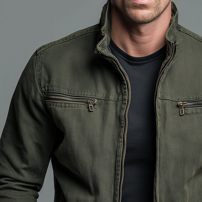 François™ | Veste vintage en coton avec fermeture zippée