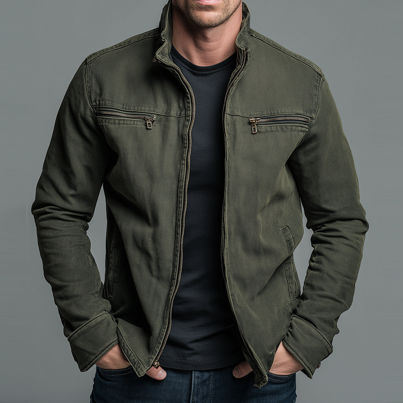 François™ | Veste vintage en coton avec fermeture zippée