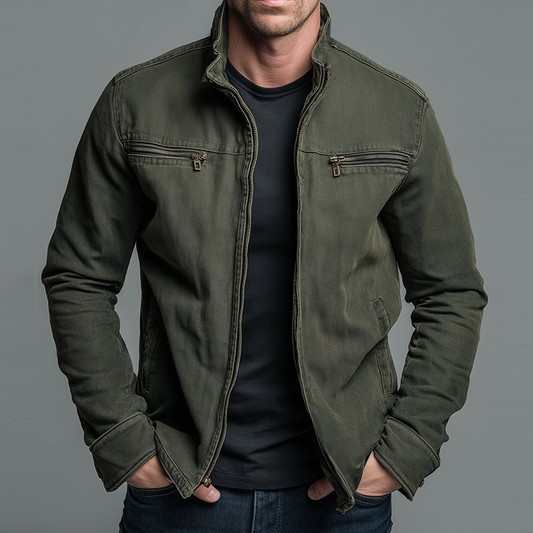 François™ | Veste vintage en coton avec fermeture zippée