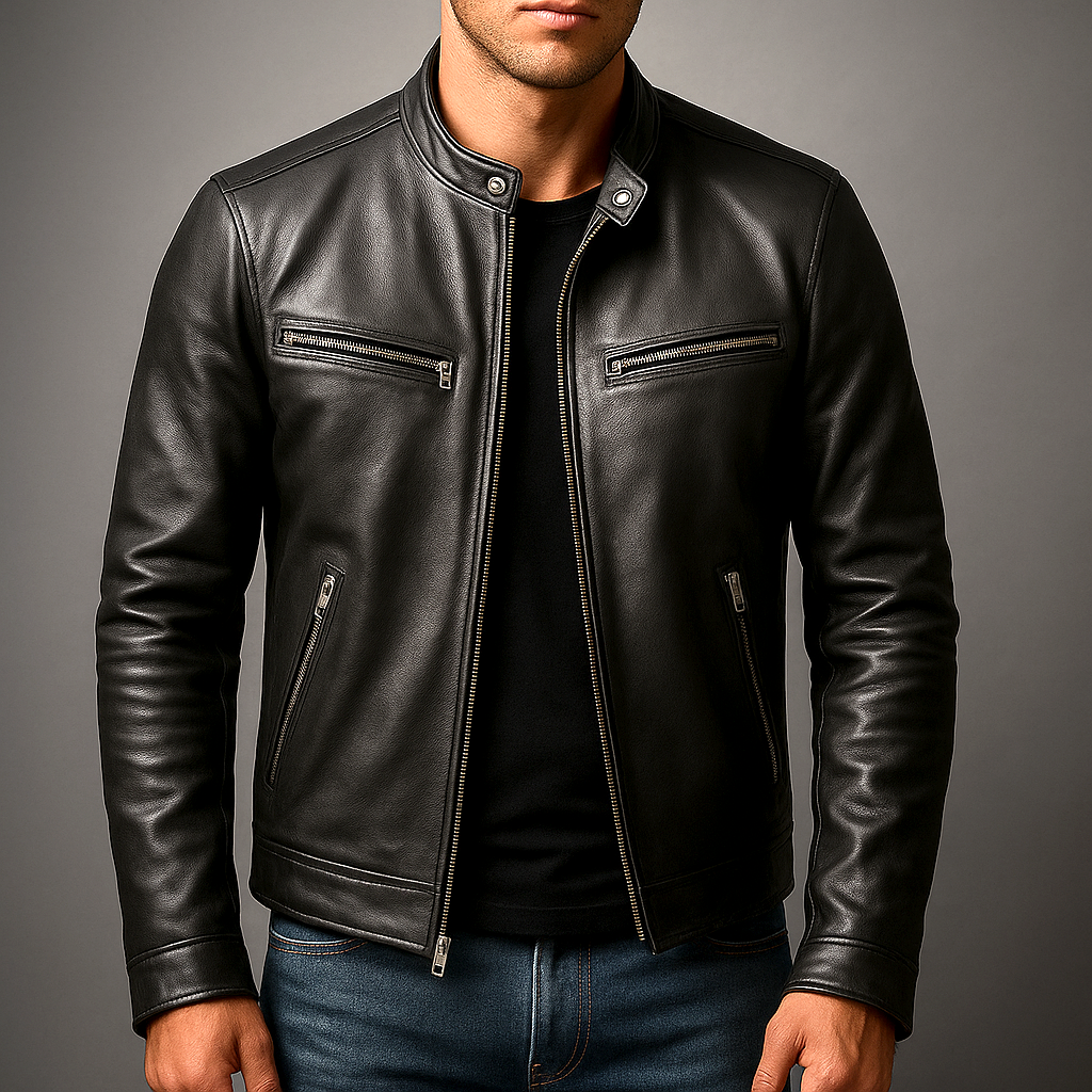 Romain™ | veste en cuir vintage