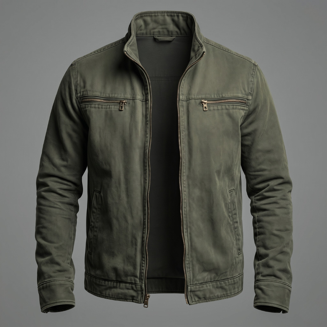 François™ | Veste vintage en coton avec fermeture zippée