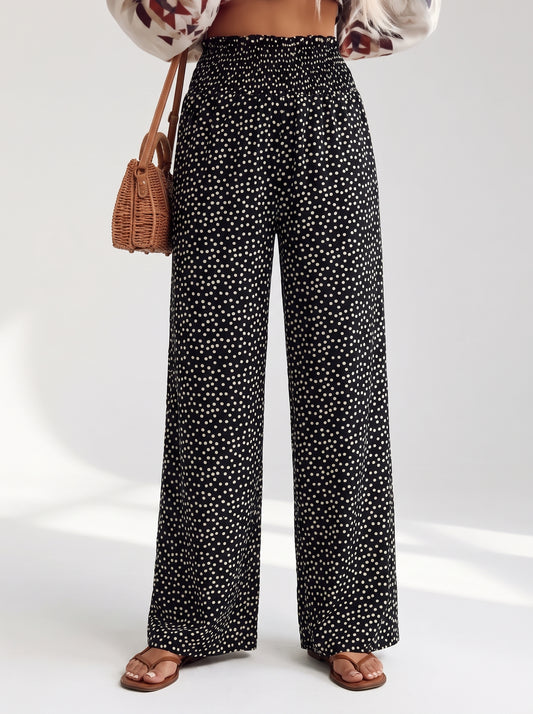 Cléophine™ — Pantalon fluide imprimé taille confortable