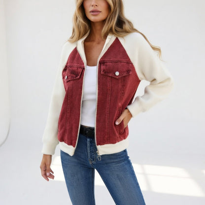 Coraline™ — Veste casual contrastée élégance moderne