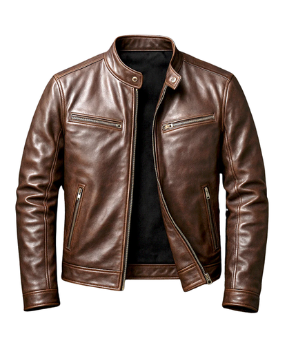 Romain™ | veste en cuir vintage