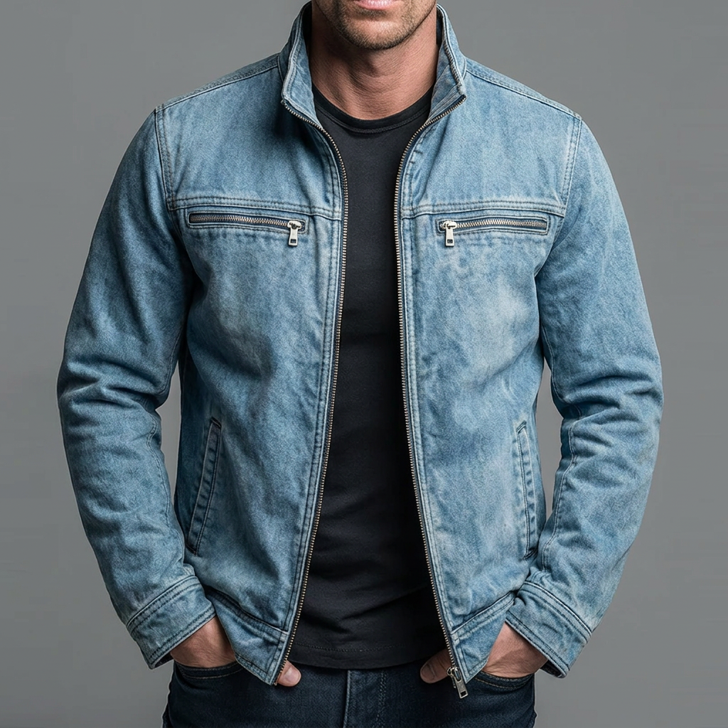 François™ | Veste vintage en coton avec fermeture zippée